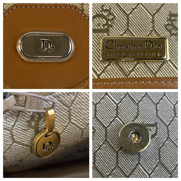 CHRISTIAN DIOR Vintage Brown Leather Shoulder Bag - Picture 4 of 10